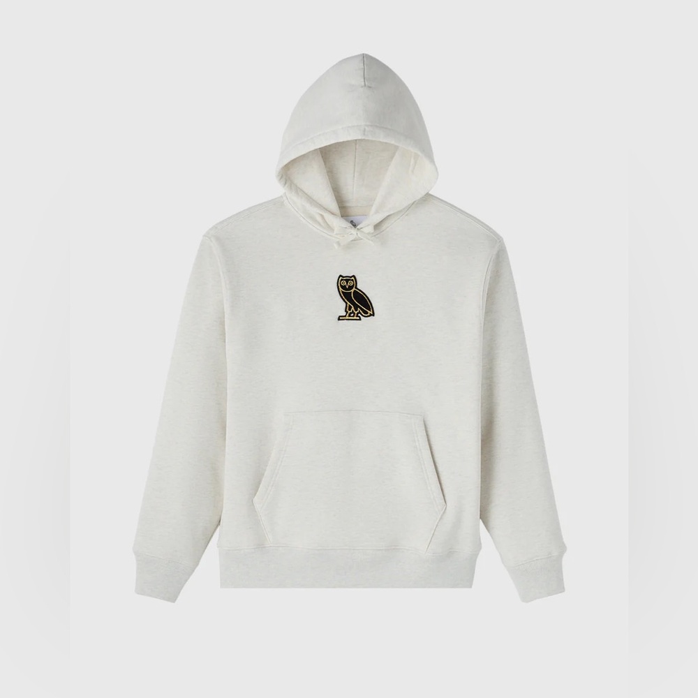 OVO SIGNATURE HOODIE - ASH HEATHER GREY